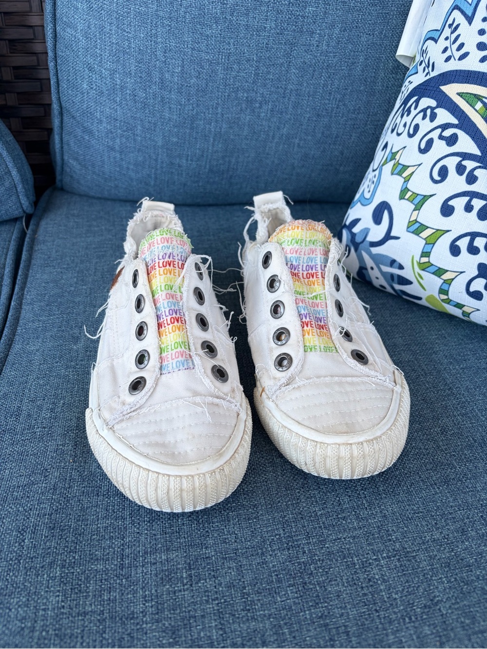 Blowfish Malibu distressed slip on sneakers
